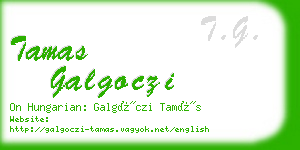 tamas galgoczi business card